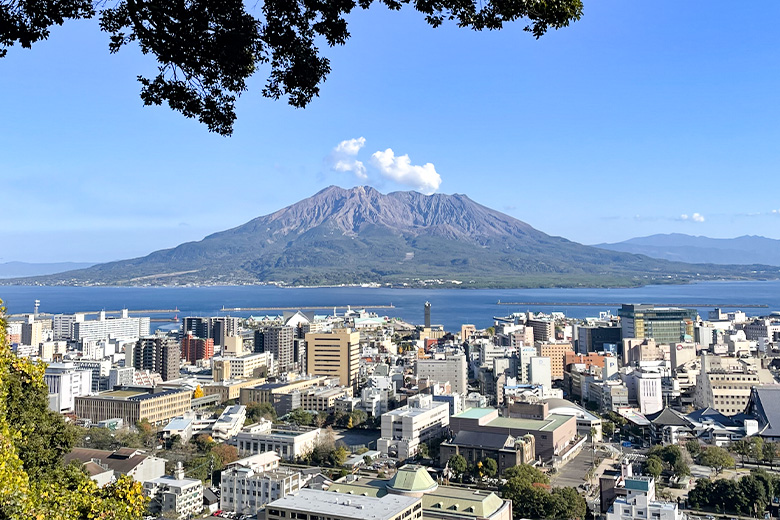 城山から望む桜島